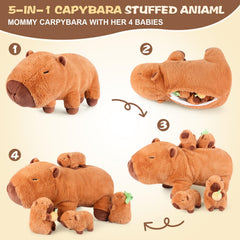 SuzziPals soft pillow capybara plush offers gentle support for relaxation.