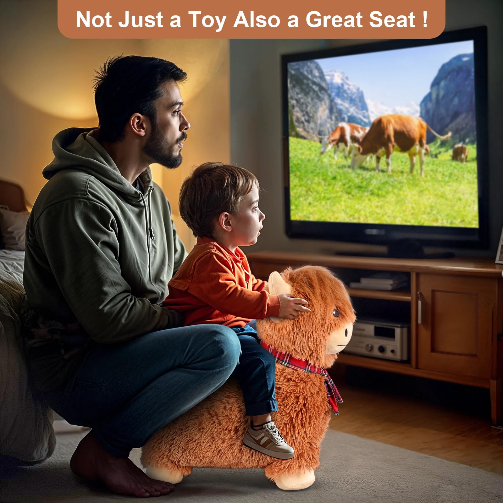 SuzziPals Highland Cow zipper storage, quick deflation and neat packing after fun