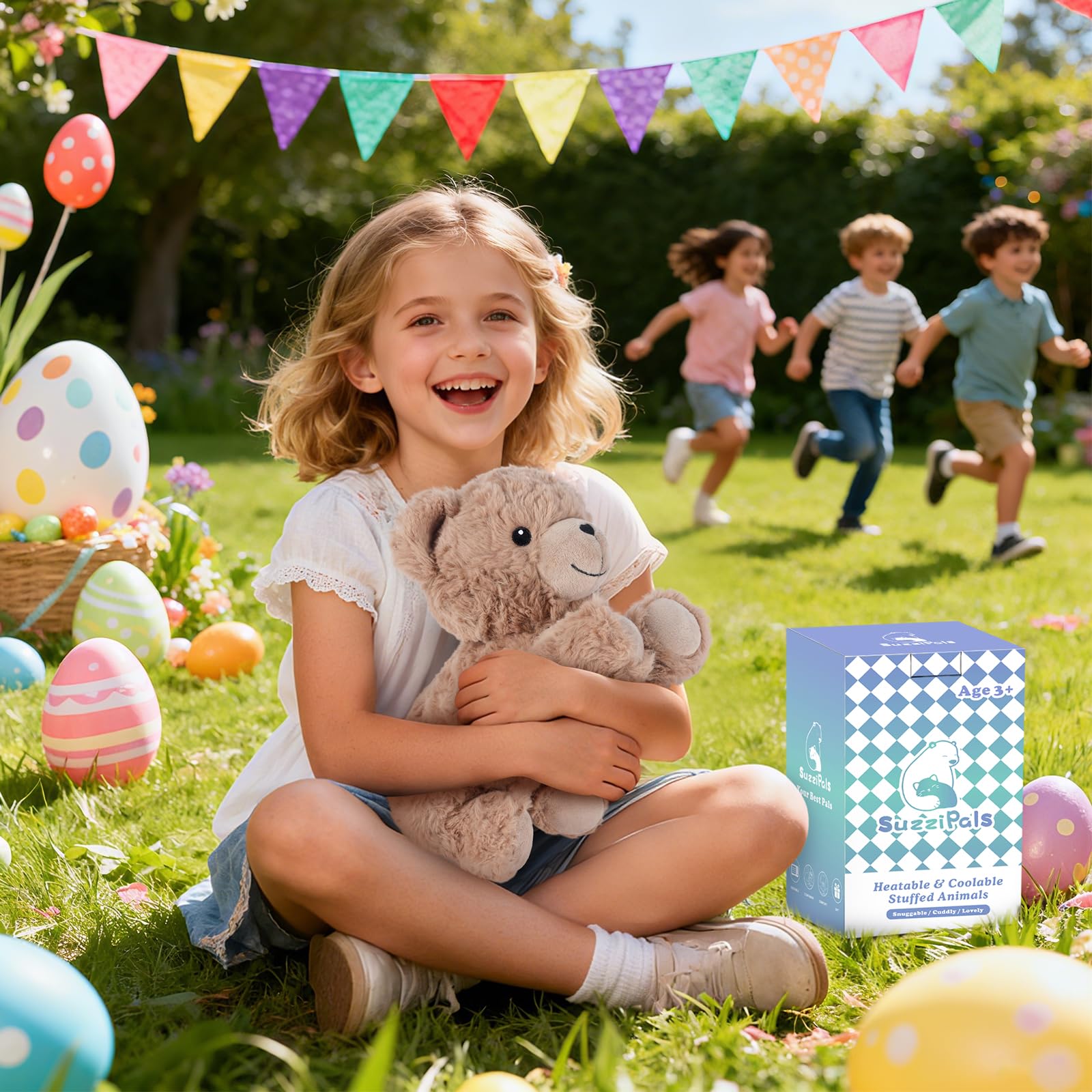 SuzziPals Brown Teddy Bear travel-friendly design fits on the road.