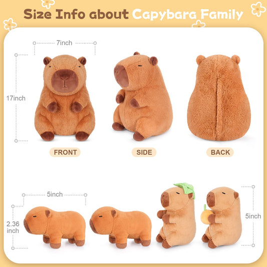 SuzziPals Capibara plush with babies inside – imaginative play and companionship for kids.