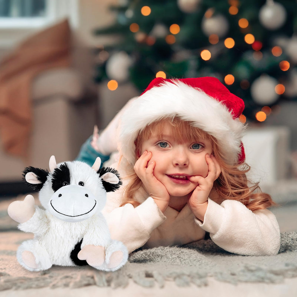 SuzziPals Heatable Cow Plush travel-ready comfort buddy for on-the-go calm.