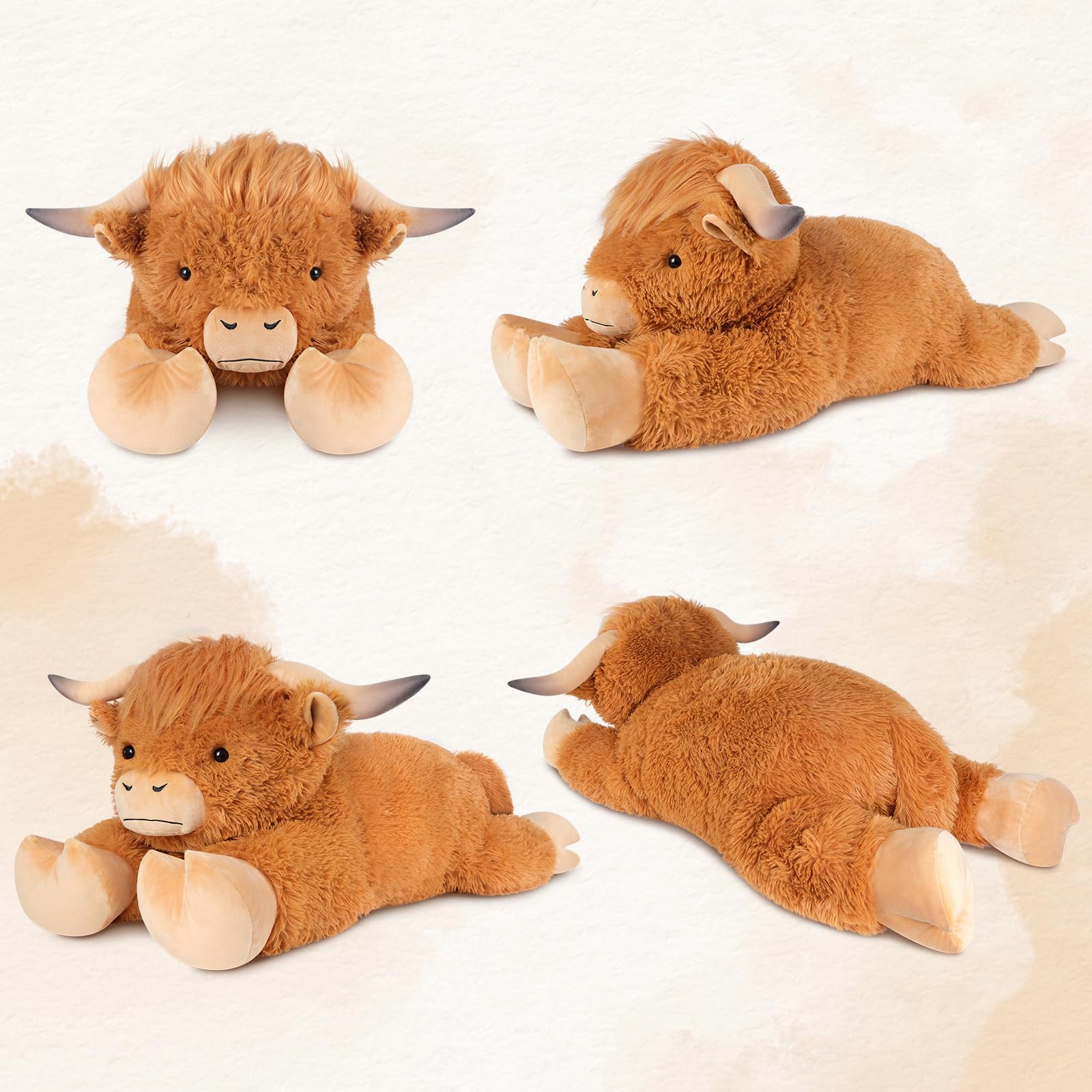 SuzziPals gift-box Highland cow plush, ideal birthday or holiday surprise