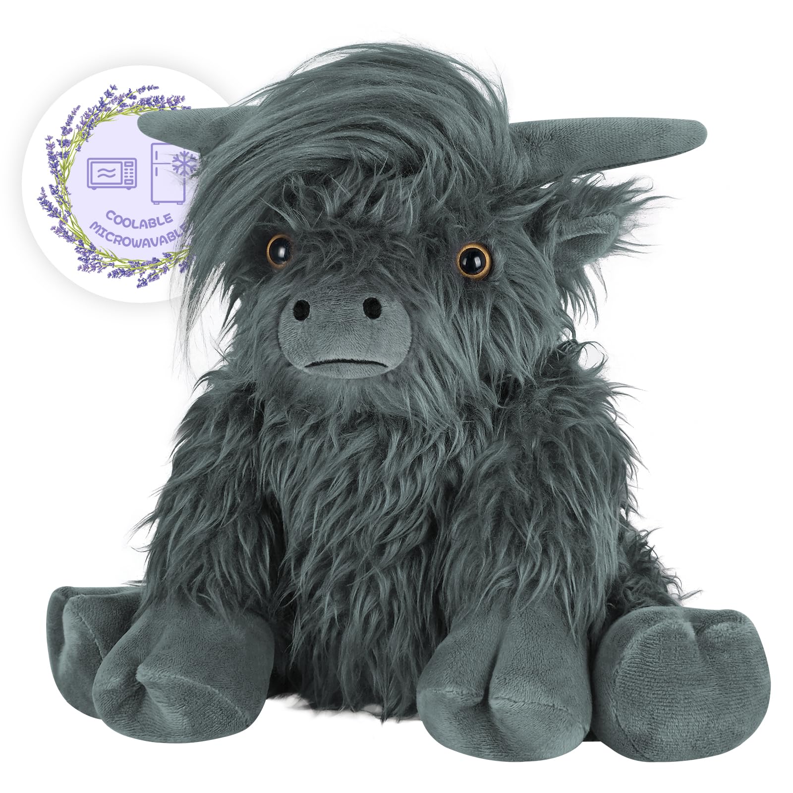SuzziPals Highland Cow plush close-up showing soft fabric and hug-ready design.