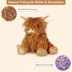 SuzziPals lavender-scented cow plush evokes calming aroma during relaxation.