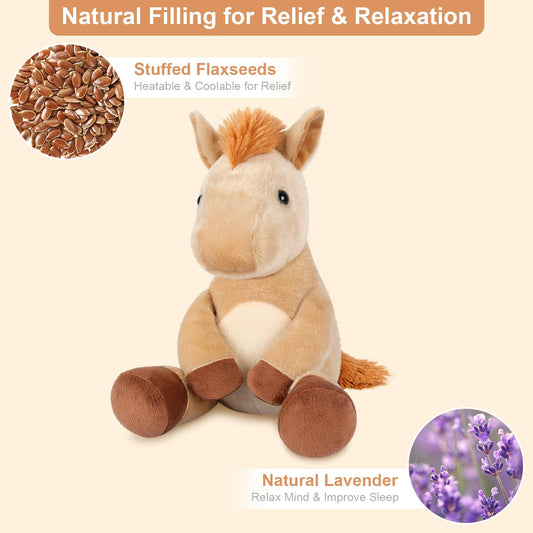 SuzziPals lavender stuffed horse plush for calming scent and softness
