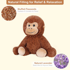 SuzziPals monkey plush cooled in a sealed bag for refreshing relief