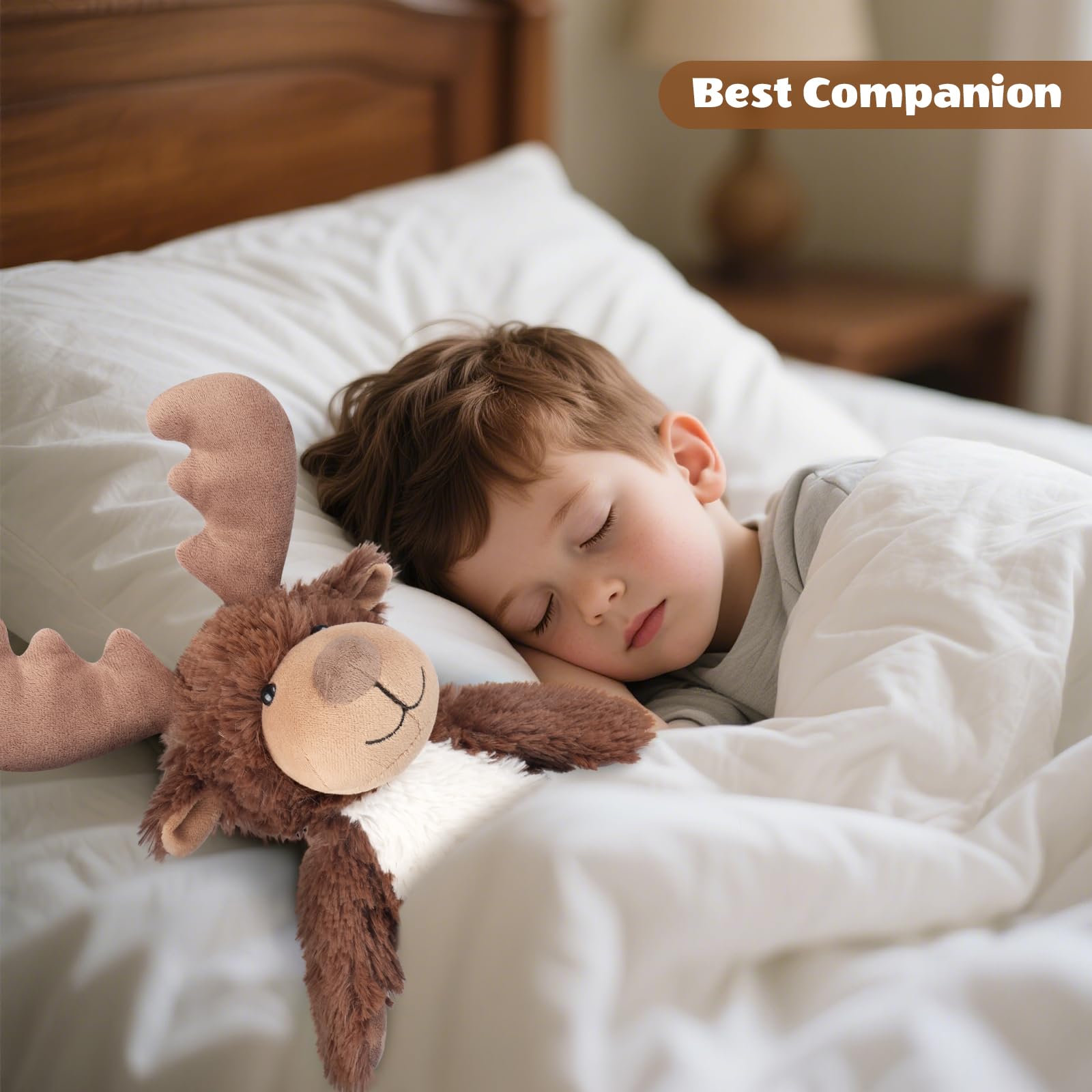SuzziPals moose bedroom decor adds a calming, cute touch.