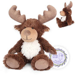 SuzziPals Moose heating pad plush offers cozy warmth for calm moments.