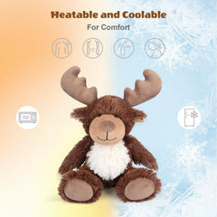 SuzziPals Moose lavender-scent plush provides soothing aromatherapy during relaxation.