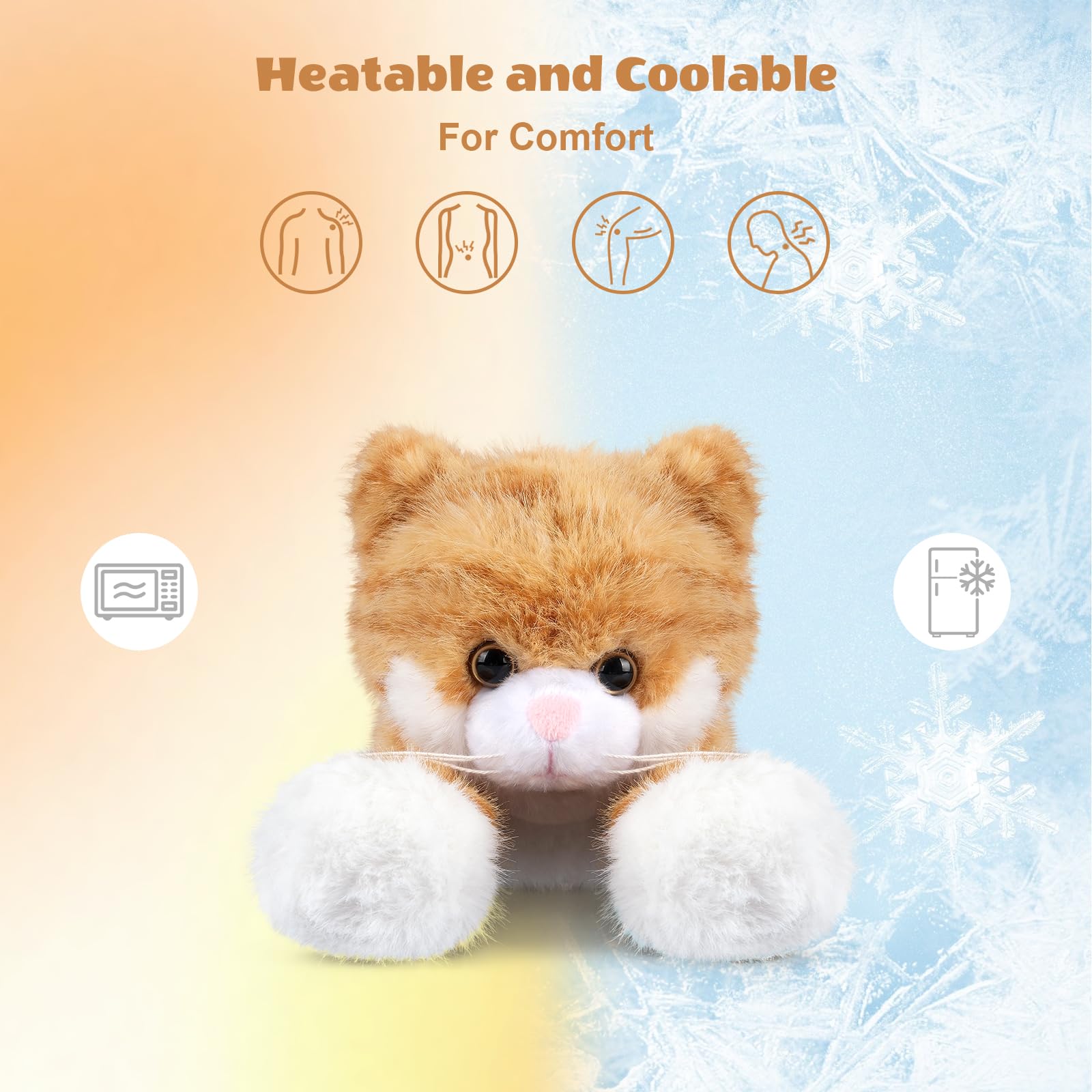 Lavender-scented SuzziPals orange cat plush for calming ambience