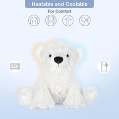 SuzziPals polar bear back view highlighting fluffy fur and secure seams