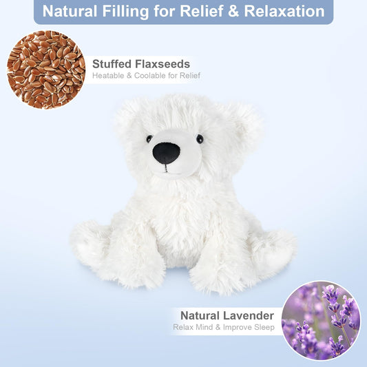 SuzziPals polar bear front view showing soft plush and cozy design for kids