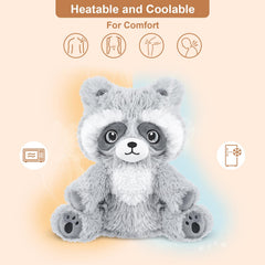 SuzziPals raccoon plush with gray-white mask provides cute cuddle companion.