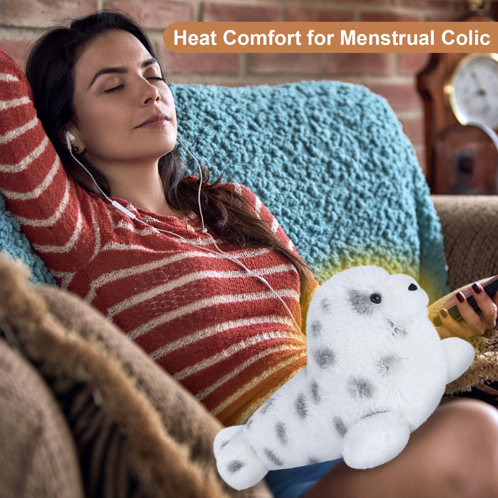 SuzziPals Seal microwave heat feature provides portable warmth