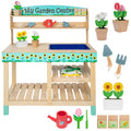 Svan Bloom & Grow garden center wooden toy set with colorful pots for imaginative play.