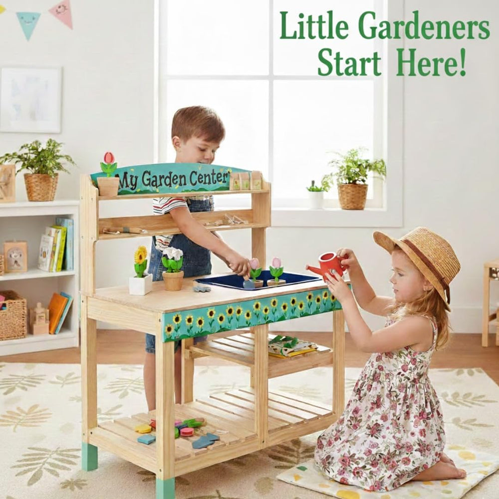 Svan Bloom & Grow shovel and rake enable hands-on gardening pretend play.