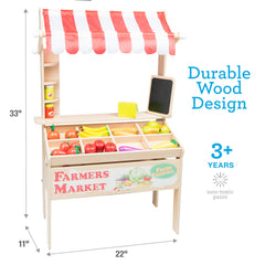 Svan chalkboard play panel supports menu writing during pretend shopping.