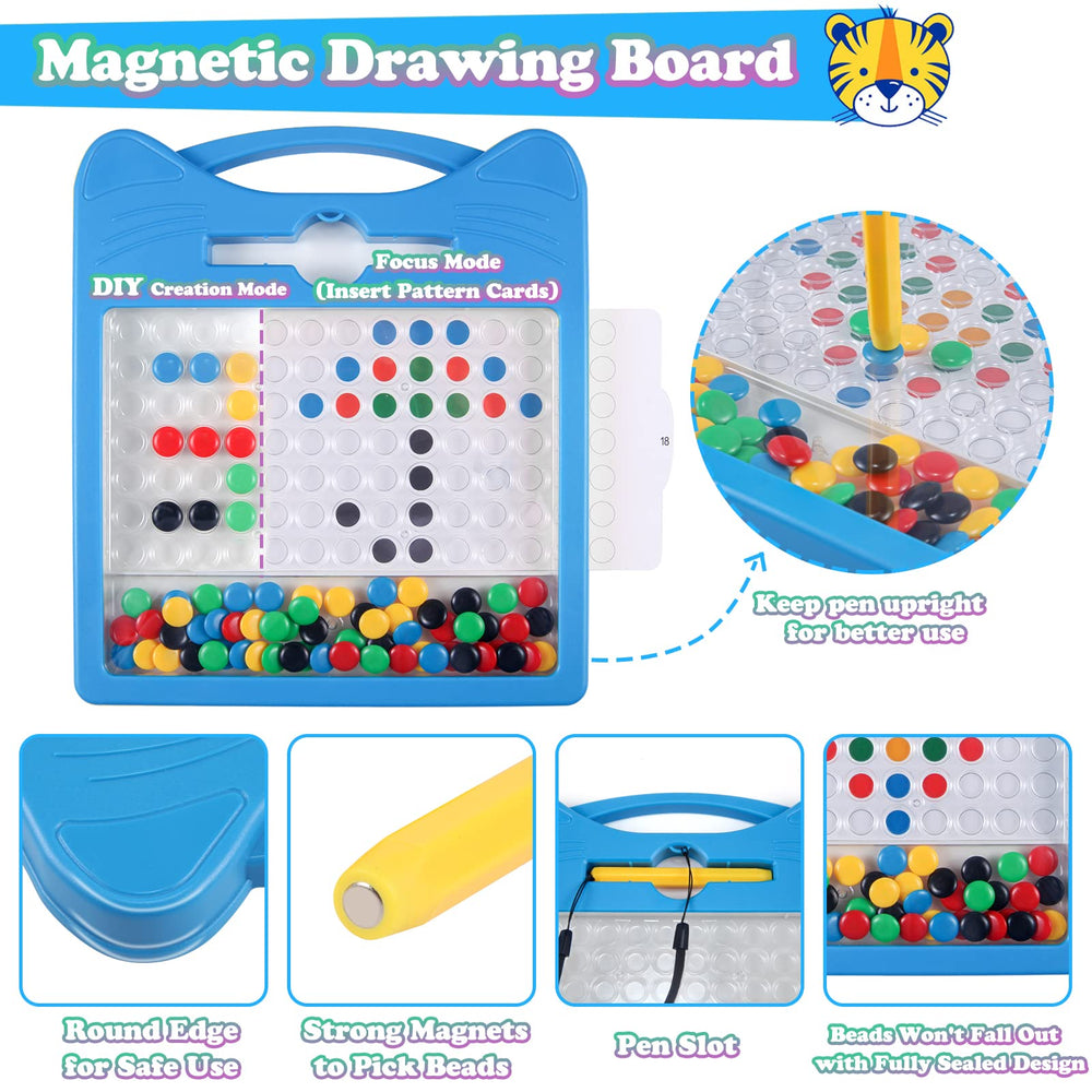 Svance blue-cat design adds friendly charm to learning play.