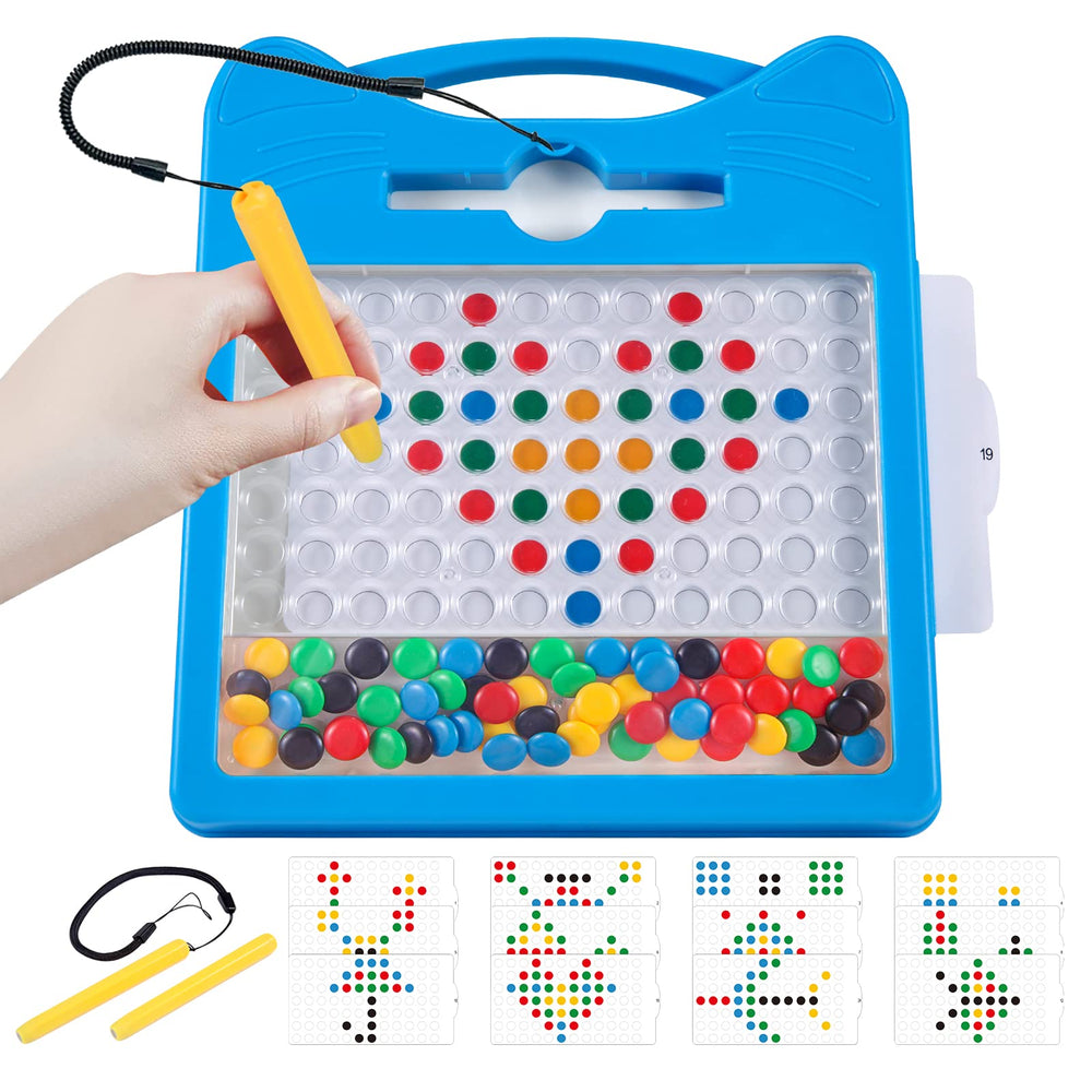 Svance magnetic drawing board for kids with blue cat theme encourages creative play.