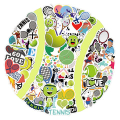 SVGDHZK tennis stickers 57pc collection for personalizing water bottles and laptops with durable vinyl