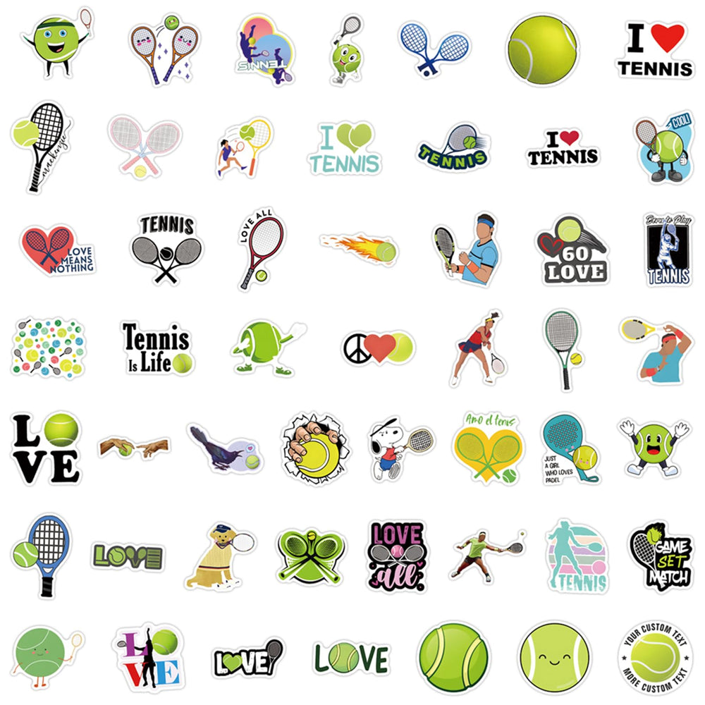SVGDHZK tennis stickers outdoor-activity-pack ideas for durable decoration