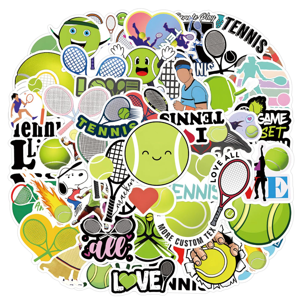 SVGDHZK tennis stickers water-bottle designs keep surfaces vibrant outdoors