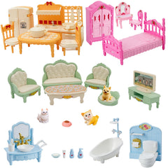 SwankyStyle 36-piece 1:12-scale dollhouse furniture for imaginative play and realistic display.