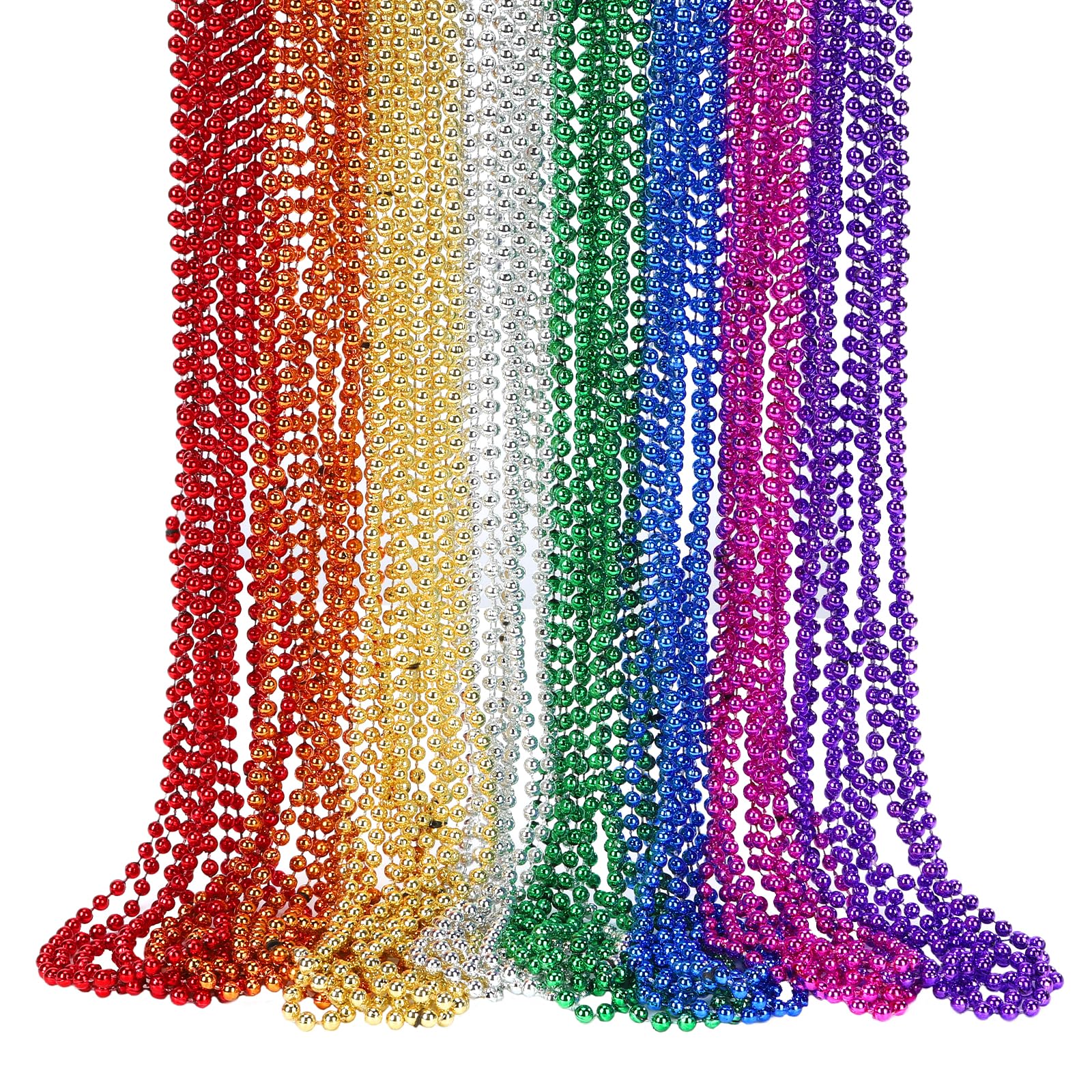 SWANUCKY 33-inch Mardi Gras beads for festive throws.