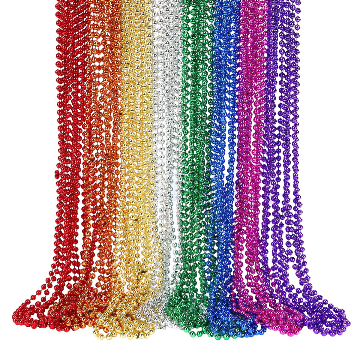 SWANUCKY 33-inch Mardi Gras beads for festive throws.