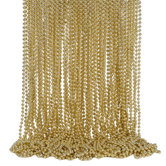 SWANUCKY gold Mardi Gras beads 33-inch necklace for vibrant throws at celebrations