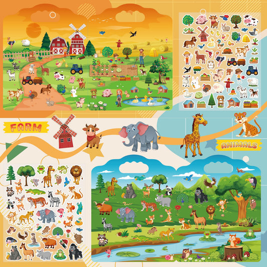 SWARKOL 6Set Farm stickers book offers hands-on creativity for busy toddlers.
