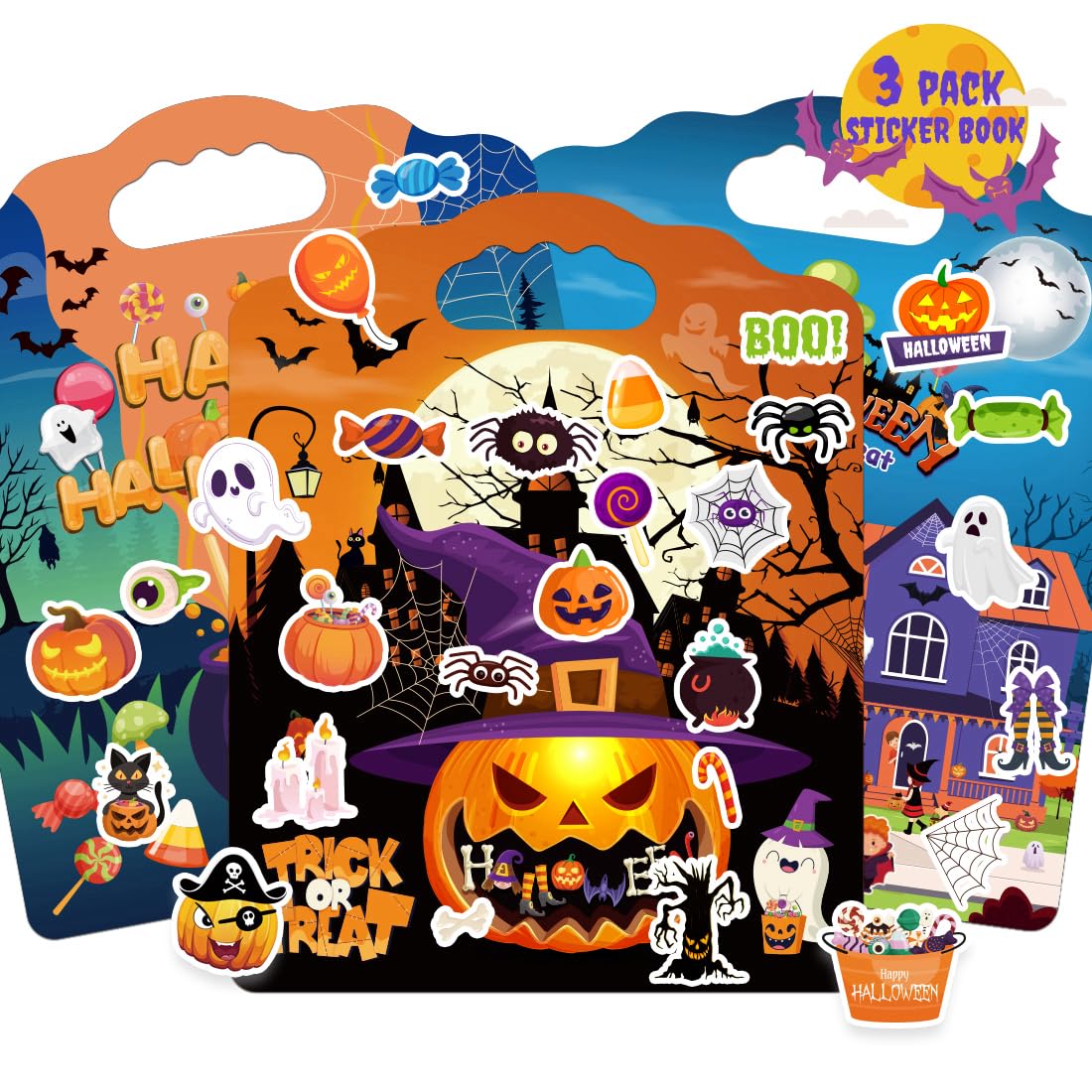 SWARKOL halloween-sticker-book-cover offers durable portability for on-the-go play.