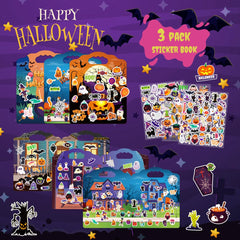 SWARKOL halloween-sticker-book-pages present bright, reusable scenes for imaginative play.
