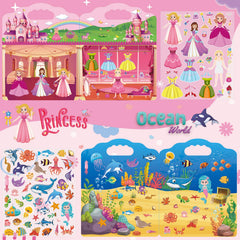 SWARKOL princess-stickers-detail colorful shapes spark creativity and fine motor skills
