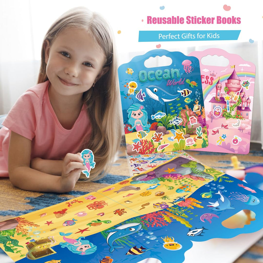 SWARKOL sticker-book-pages-open reusable pages enable endless rearranging and DIY fun