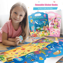 SWARKOL sticker-book-pages-open reusable pages enable endless rearranging and DIY fun