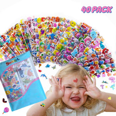 SWARKOL Puffy stickers butterflies for art projects and sticker collecting