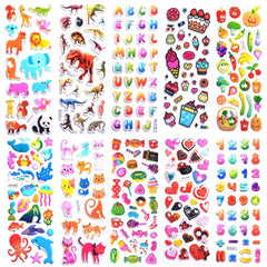 SWARKOL Puffy stickers fishes variety for playful labeling and crafts