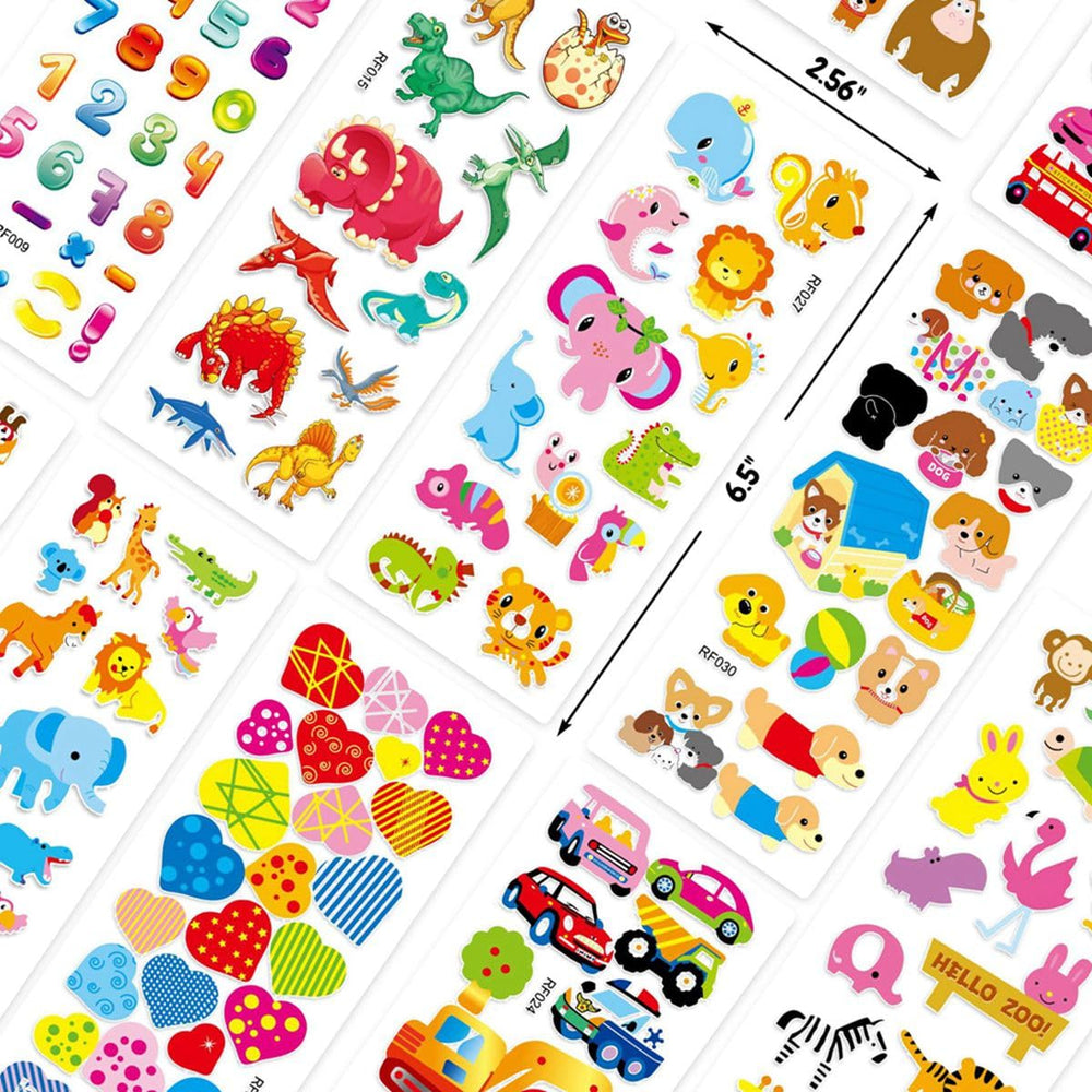 SWARKOL Puffy stickers hearts design for gift tags and memory books