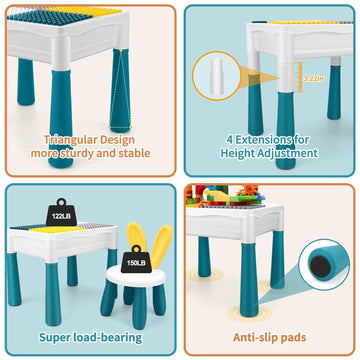 SWATOW adjustable-height table grows with your child