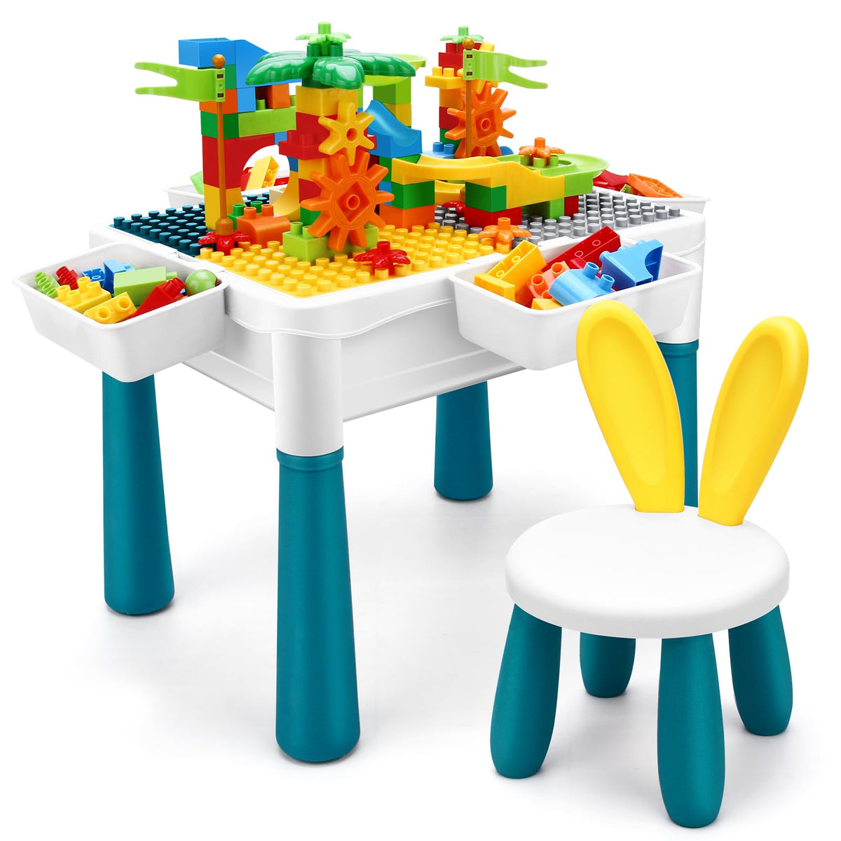 SWATOW kids activity table with 6-in-1 setup for versatile play options