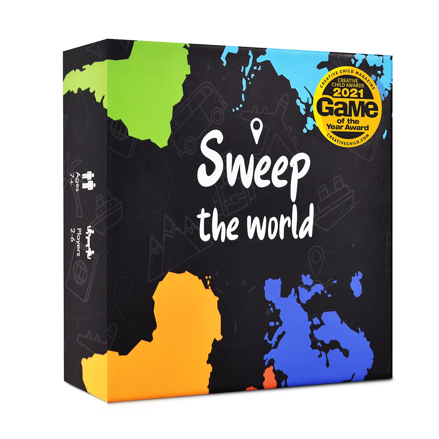 Sweep the World card game geography cards displayed for engaging learning and fun.