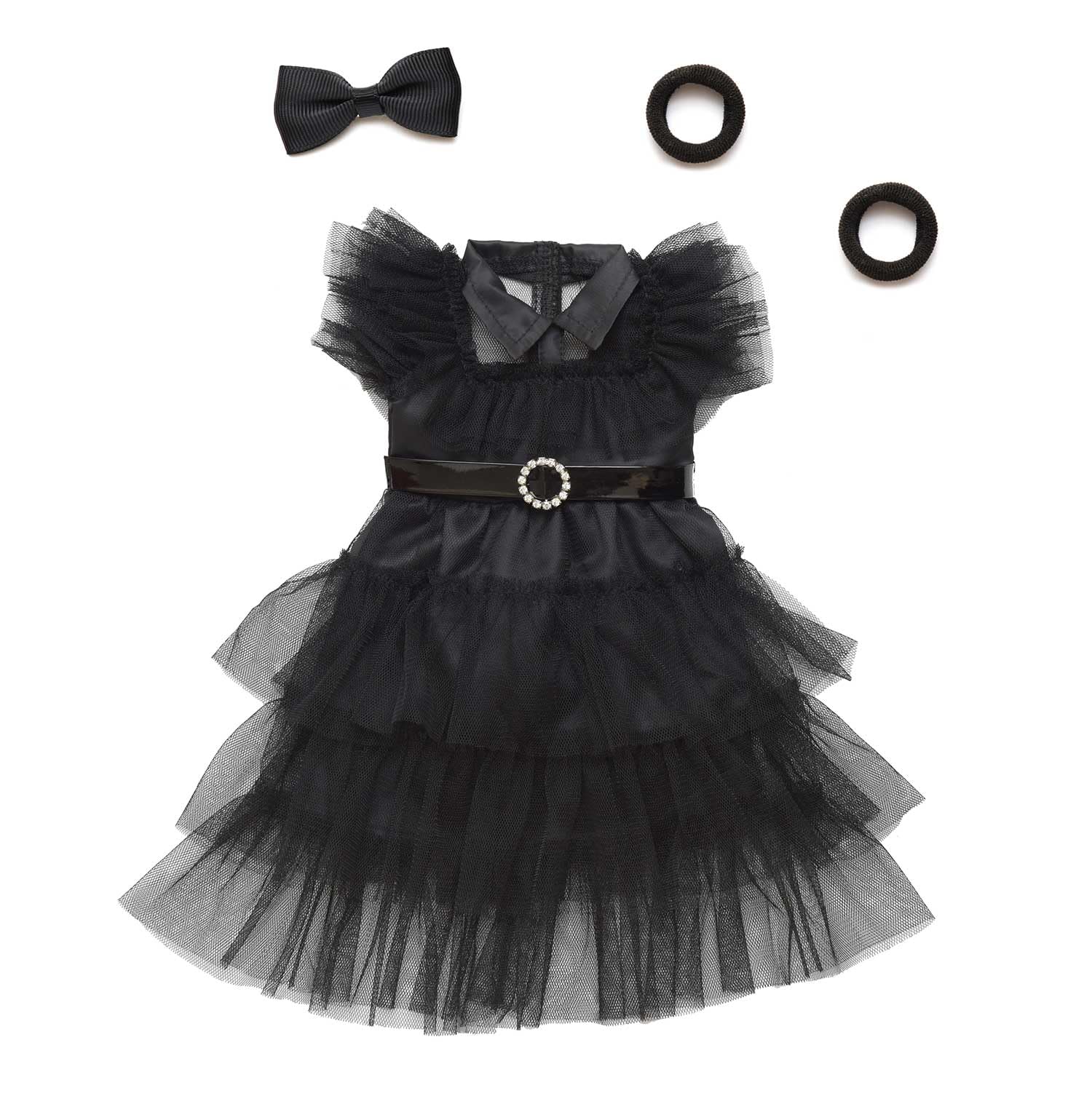 Sweet Dolly black bow hairpin to refine doll hairstyle