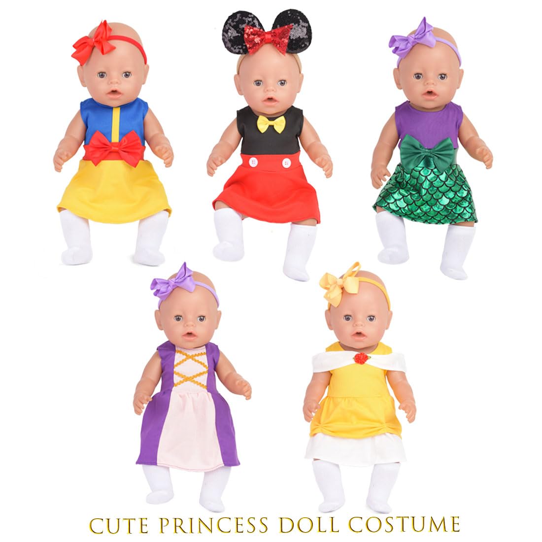 Sweet Dolly purple and green mermaid dress for 15-18 inch dolls, perfect for dress-ups.