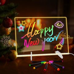 Sweetone LED acrylic dry erase board with colorful lights for vibrant room reminders