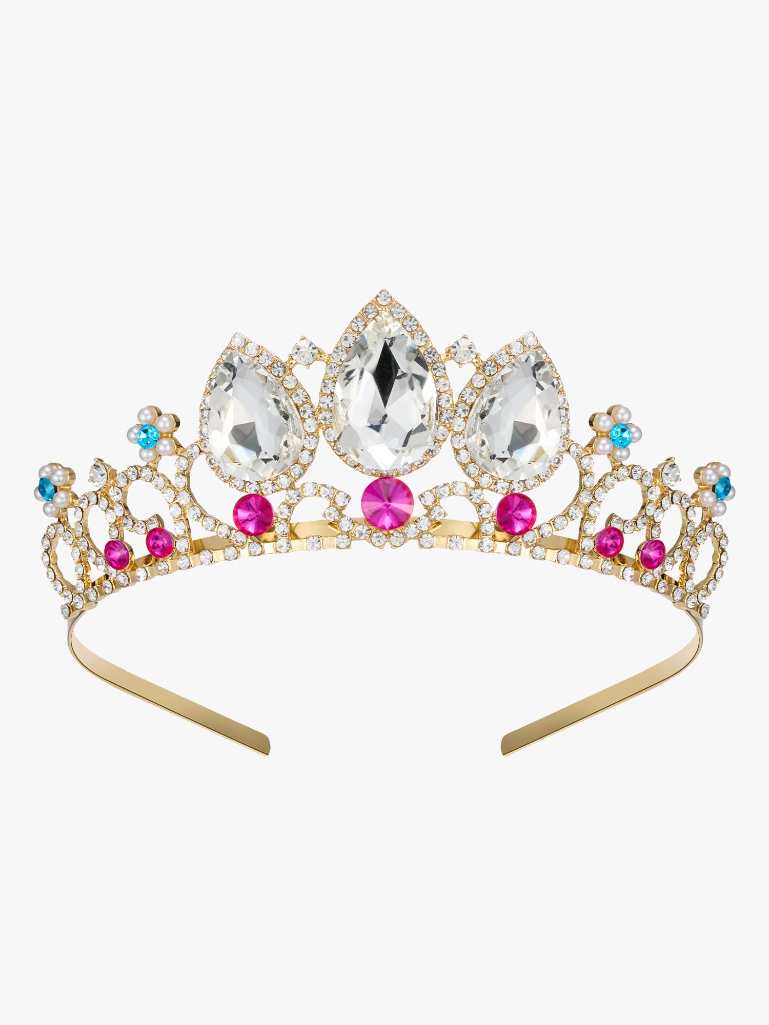 SWEETV Rapunzel tiara with Bobby pins included for extra security during wear.