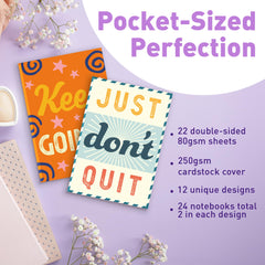 Open pages of the S&O pocket notebook show compact form ideal for on-the-go writing.