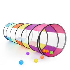 SweHouse colorful play tunnel with 2 mesh sides for engaging indoor play