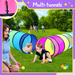SweHouse foldable steel-spring tunnel travels easily for picnics.