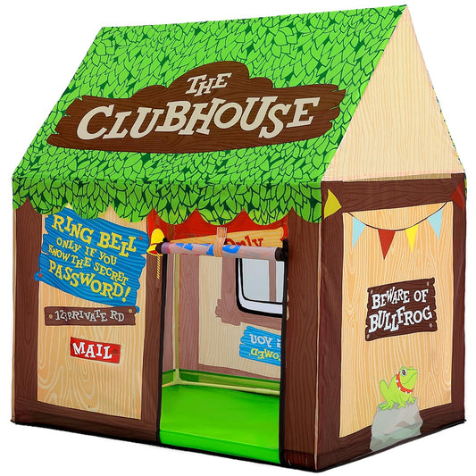 SweHouse kids play tent with clubhouse door for imaginative indoor play.